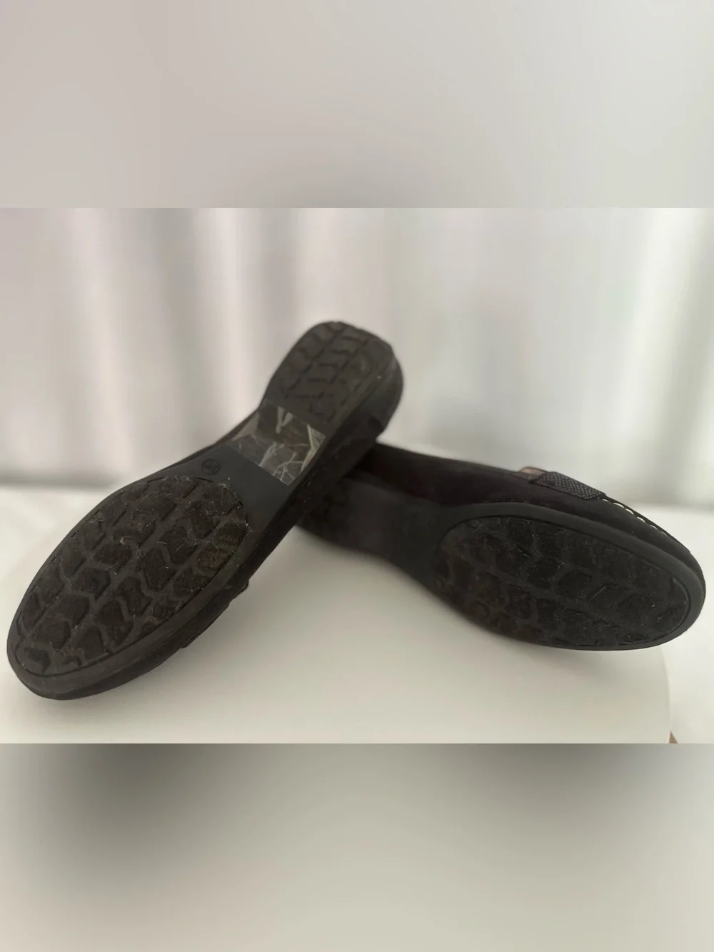 Unbranded Women’s Size 9W Black Faux-Suede Loafer Flats (SH109)